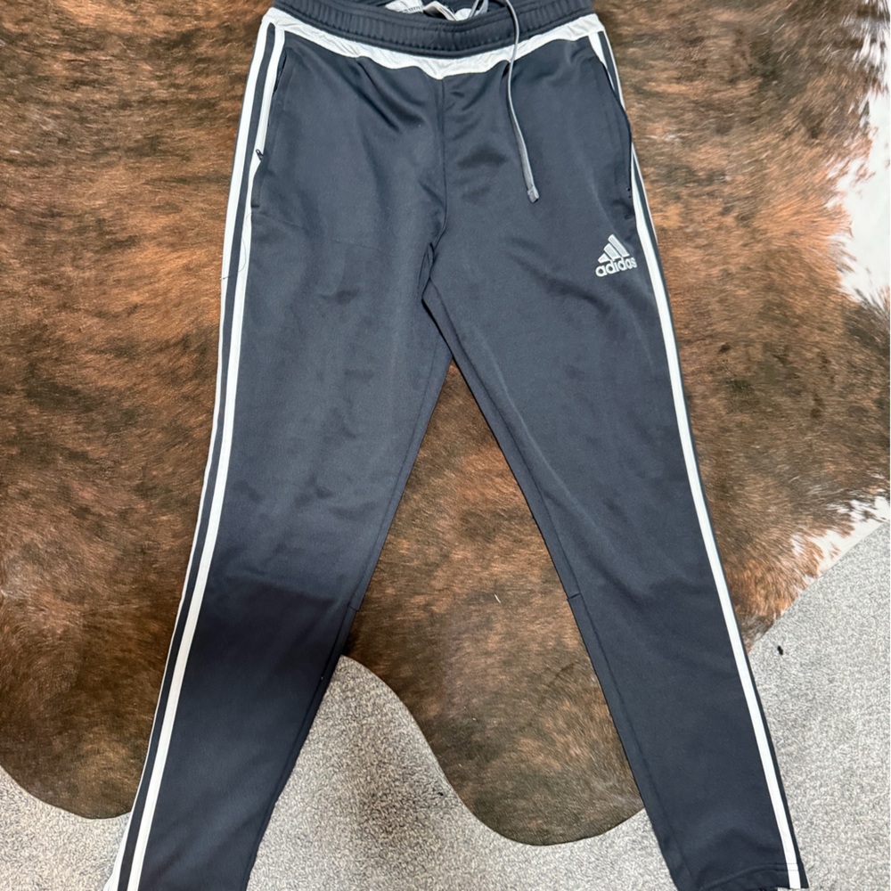 Adidas Black and Gray Track Pants
